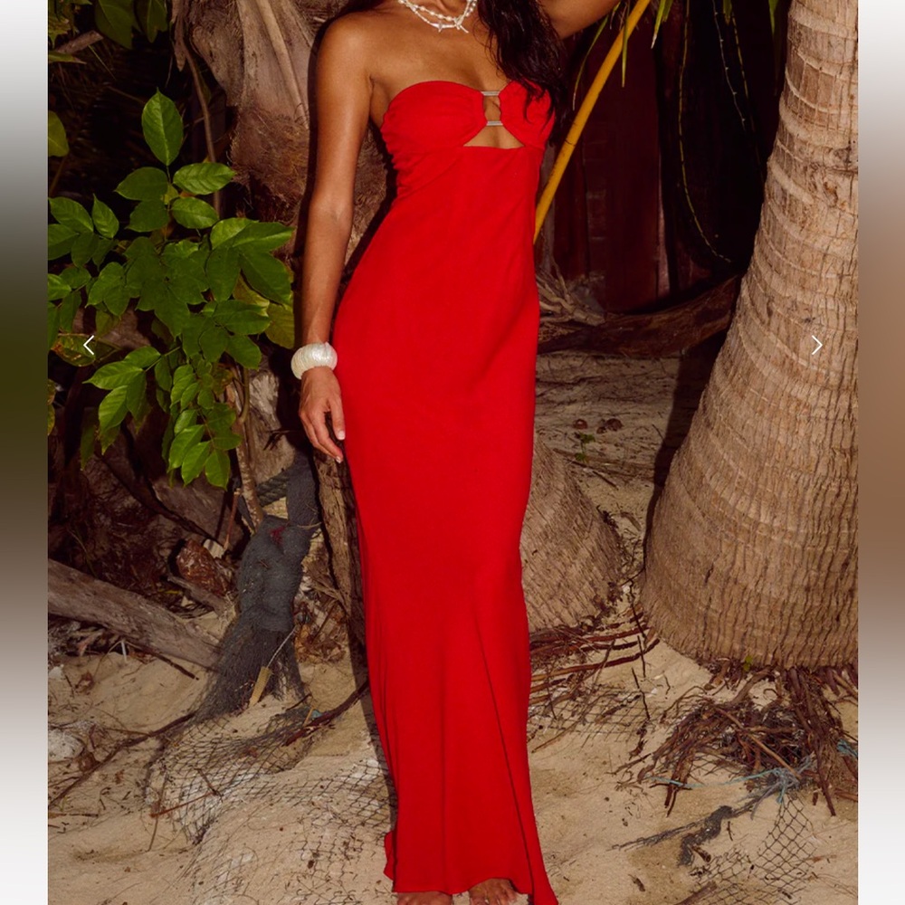 Runaway the label red maxi dress